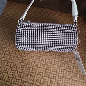 Athropologie Pink Rhinestone Shoulder Bag